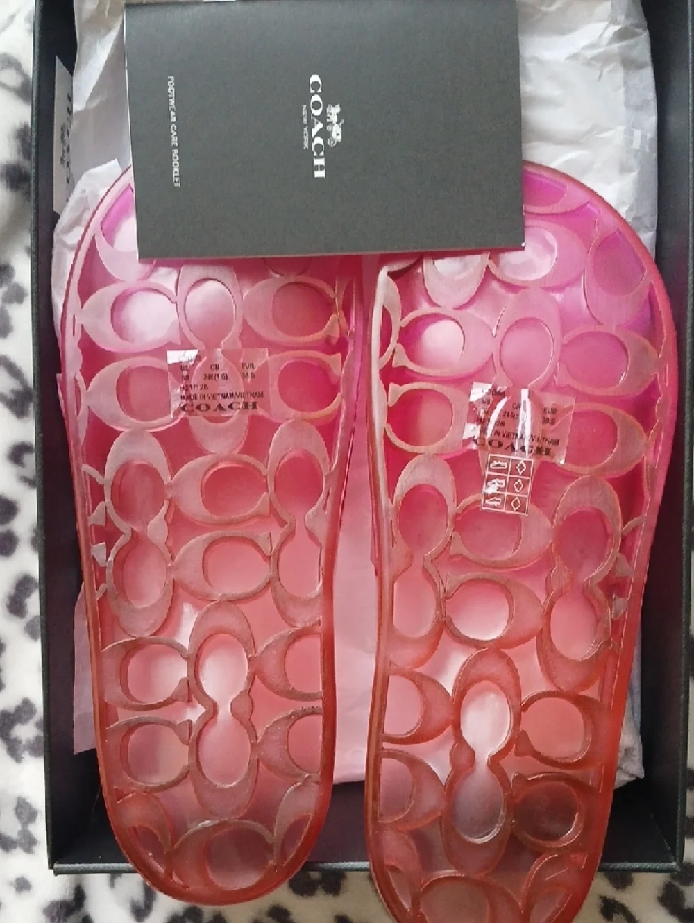 Coach Pink Jelly Slide Sandals - Picture 3 of 9